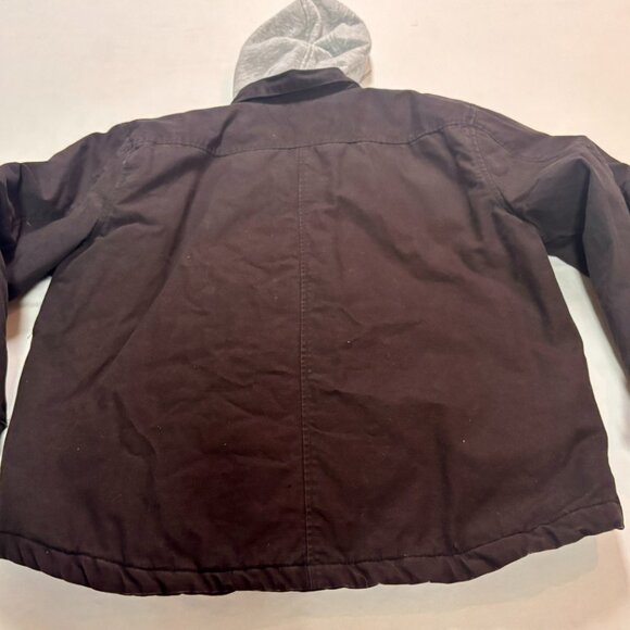~~Bass Creek Outfitters FULL-ZIP & SNAP Workwear HOODED Brown DENIM XL Jacket  * - Picture 6 of 6